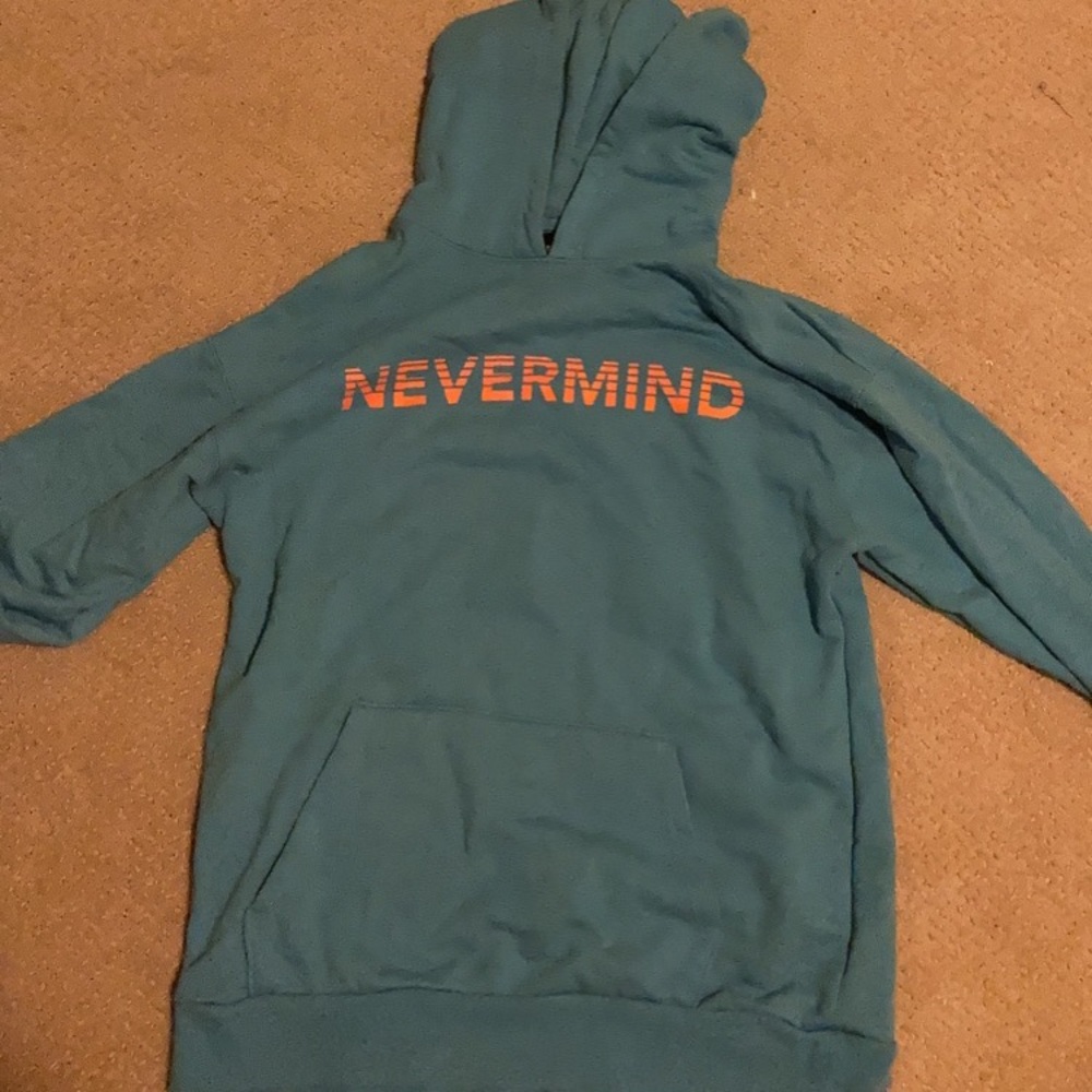 Cotton light blue hoodie